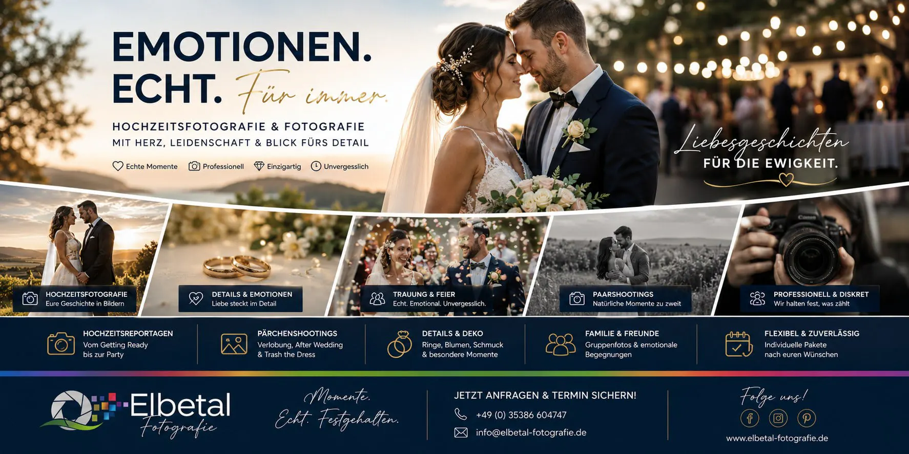 Elbetal Hochzeitsfotografie und Fotografie mit emotionalen Momenten, Reportagen und Paarshootings